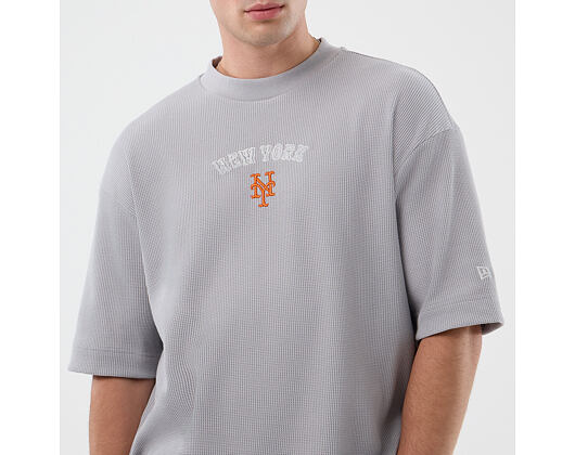 T-Shirt New Era - MLB Waffle Box Tee - NY Mets - Grey
