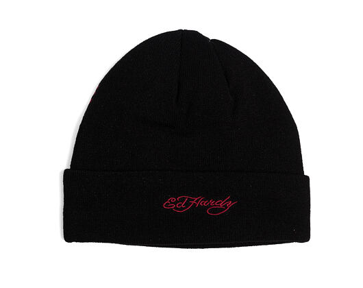 Mütze Ed Hardy - Unisex Love Kills Slowly Foldover Beanie - Black