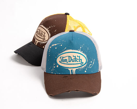 Kappe Von Dutch - Baseball - Print & Embroidery - Light Blue / Brown