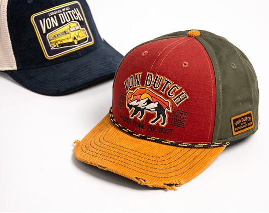 Kappe Von Dutch - Semi Curve - Embroidery Premium - Red / Green