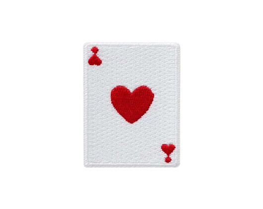 Bügelbild Monoquick - Srdcová karta 5,1 x 3,9 cm