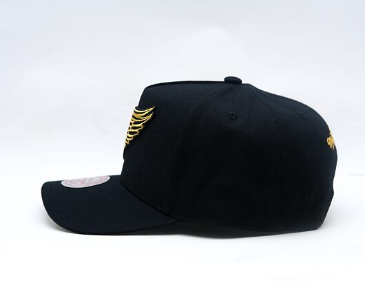 Kappe Mitchell & Ness - NHL Black And Gold Pro Snapback - Detroit Red Wings - Black