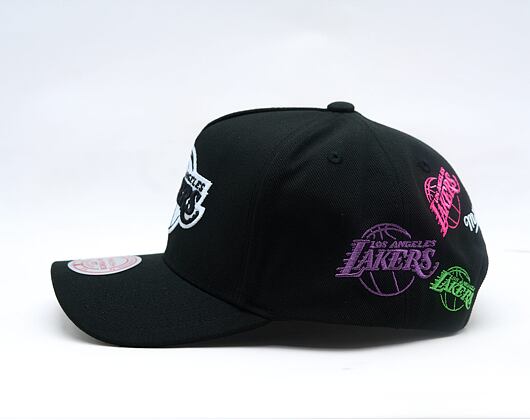 Kappe Mitchell & Ness - NBA 404 Club Neon Pro Snapback - Los Angeles Lakers - Black