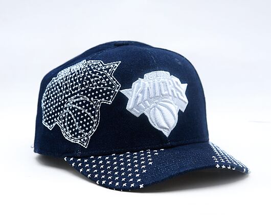 Kappe Mitchell & Ness - NBA Run Stitch Pro Snapback - New York Knicks - Blue