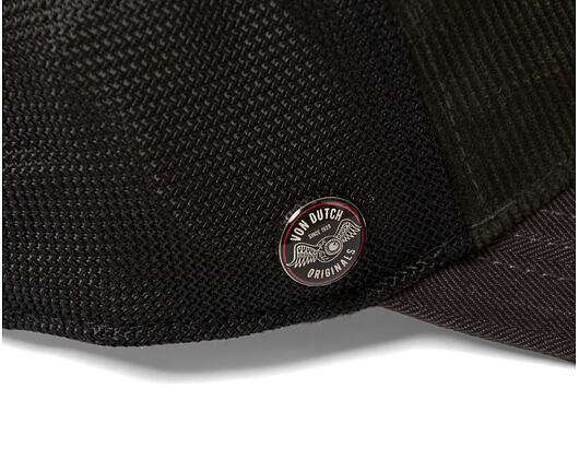 Kappe Von Dutch - Corduroy Oval Patch Baseball - Olive / Burgundy