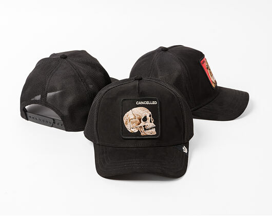 Kappe Goorin - Suede Cancelled Skull Trucker - Black