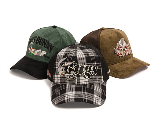 Kappe Capslab - Looney Tunes Trucker - Bugs Bunny Script Checkered - Black / White