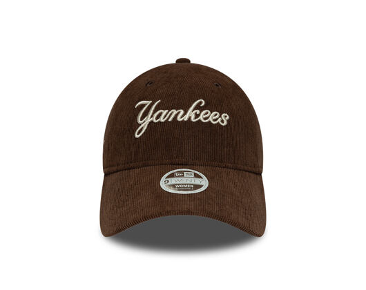 Damen Kappe New Era - MLB Cord Script 9TWENTY - NY Yankees - Chestnut Brown / Stone