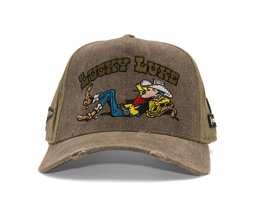 Kappe Capslab - Lucky Luke A-Frame - Bullet Holes Distressed - Olive