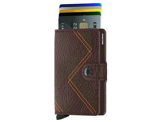 Geldbörse Secrid Miniwallet Stitch Linea Espresso