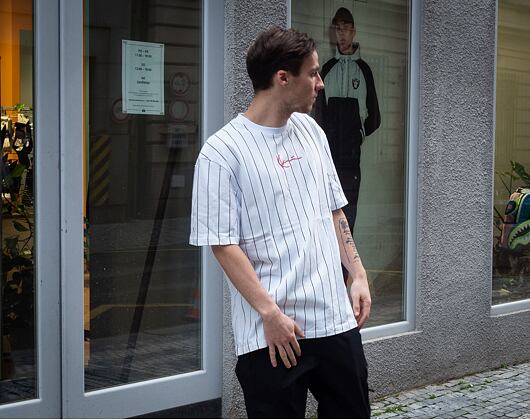 T-Shirt Karl Kani - Small Signature Pinstripe Tee - White/Black