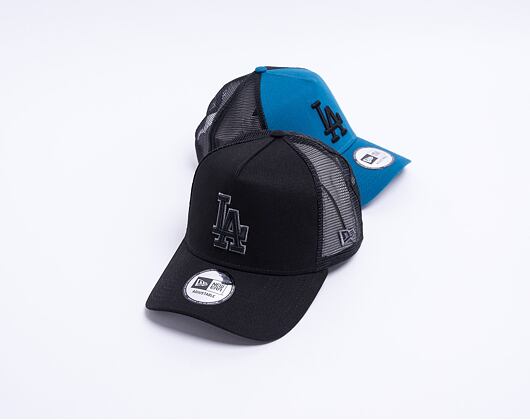 Kappe New Era - MLB Black on Black 9FORTY Trucker - LA Dodgers - Black