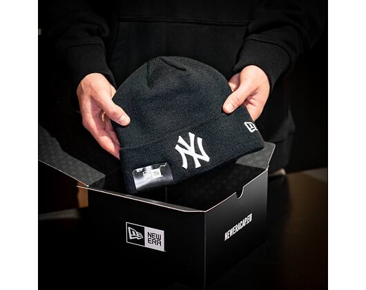 Mütze New Era - MLB Essential Cuff Knit Beanie - NY Yankees - Black / White