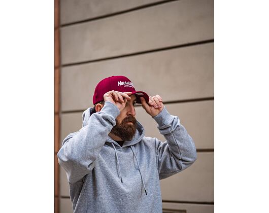 Kappe Mitchell & Ness - Branded Pinscript Classic Red - Burgundy / White