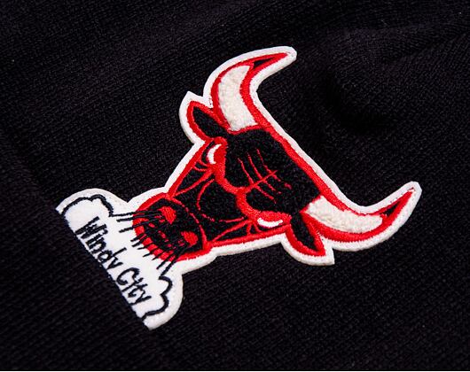 Mütze Mitchell & Ness Chicago Bulls Chenille Logo Cuff Knit Black