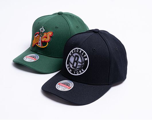Kappe Mitchell & Ness Team Ground 2.0 Stretch Snapback Brooklyn Nets Black