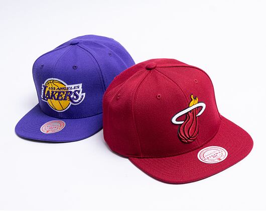Kappe Mitchell & Ness Team Ground 2.0 Snapback Miami Heat Maroon