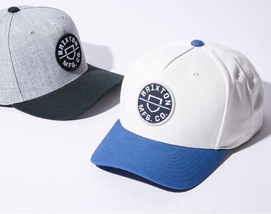 Kappe Brixton Crest C MP Snapback Whitecap Pacific Blue