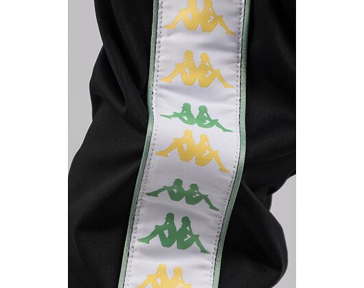 Jogginghose Kappa 222 BANDA RASTORIAI SLIM Schwarz-Weiß-Grün Staubig