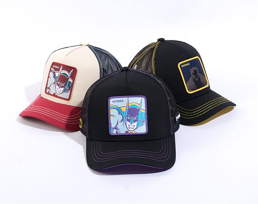 Kappe Capslab Batman - Retro Batman Trucker Black / Purple