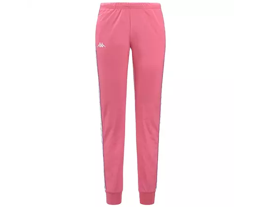 Damen Trainerhose Kappa 222 BANDA WRASTORIAI SLIM Pink Md-White-Violet Lilla