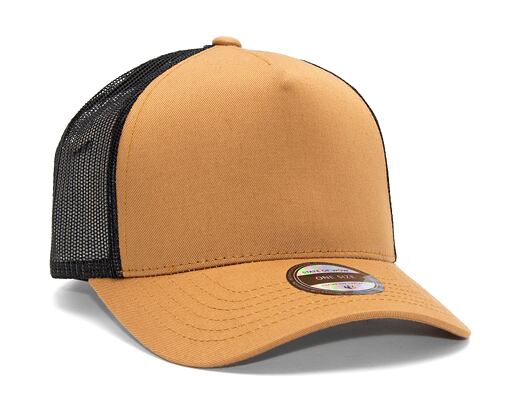 Kappe State of WOW UPFRONT Reed Trucker Cap Camel/Black