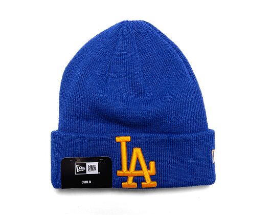 Kinder Mütze New Era MLB Kids League Essential Beanie - LA Dodgers - Blue Azure / Mellow Yello
