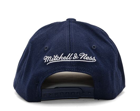 Kappe Mitchell & Ness Branded 110 Stretch-Snap Pinscript "Classic Red" - Navy