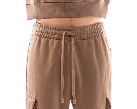 Trainerhose New Era Script Cargo Joggers Ash Brown / Metalic Gold