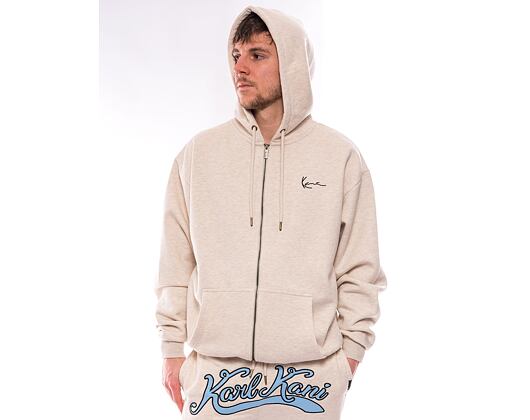 Pullover Karl Kani Chest Signature Os Full Zip Diner Hoodie vanilla melange