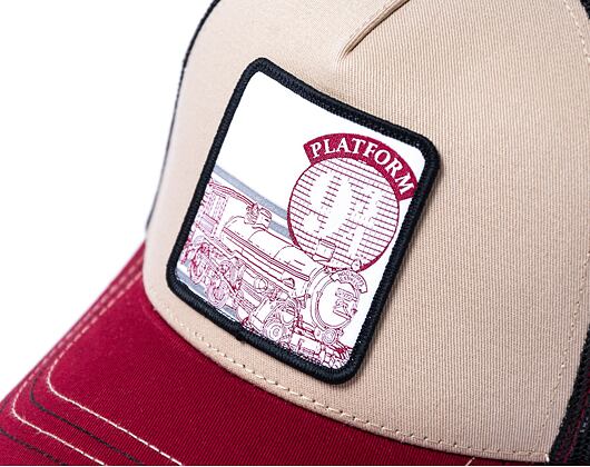 Kappe Capslab Harry Potter Trucker - Hogwarts Express - Stone / Scarlet Red