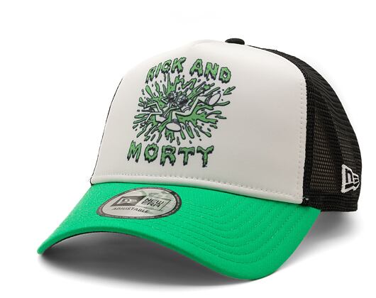Kappe New Era 9FORTY A-Frame Trucker Character Trucker Rick and Morty - Sour Green