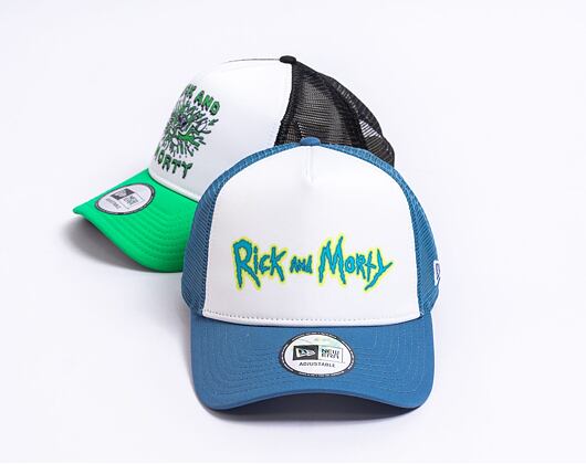 Kappe New Era 9FORTY A-Frame Trucker Character Trucker Rick and Morty - Uniform Blue