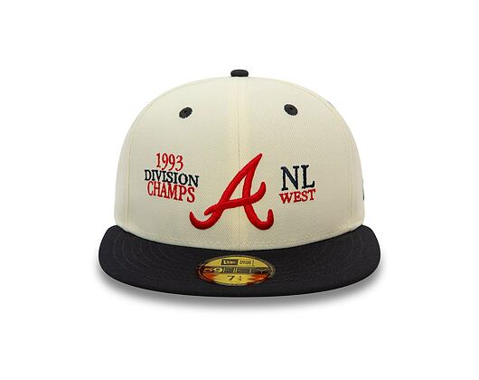 Kappe New Era 59FIFTY MLB 93 Division Atlanta Braves - Off White
