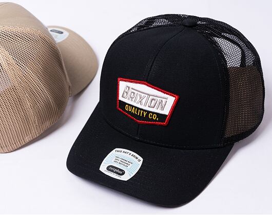 Kappe Brixton Regal Netplus MP Trucker Hat - Black/Black