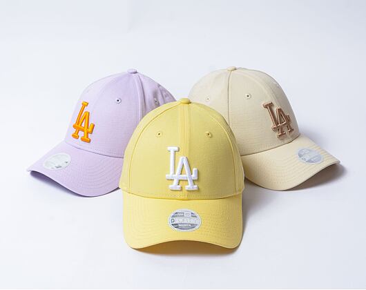 Damen Kappe New Era - 9FORTY League Essential - LA Dodgers - Pastel Yellow / White