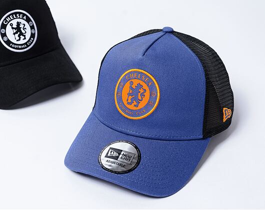 Kappe New Era - 9FORTY Trucker Seasonal - Chelsea FC Lion Crest - Calm Blue / Gold