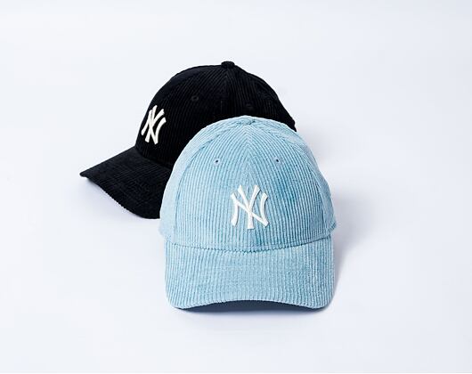 Damen Kappe New Era - 9FORTY Cord - NY Yankees - Pastel Blue / Off White