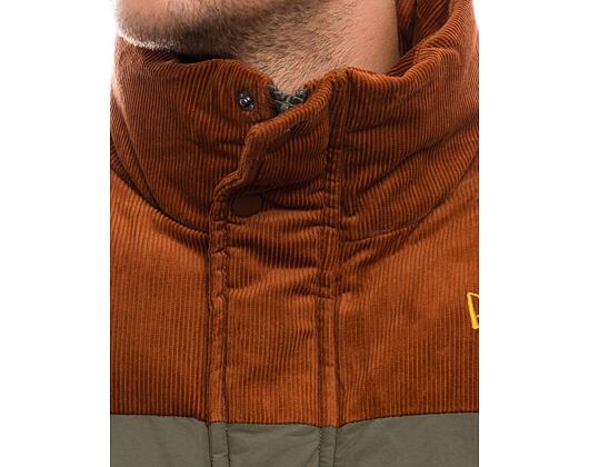 Jacke New Era - Canvas Puffer - New Olive / Brown