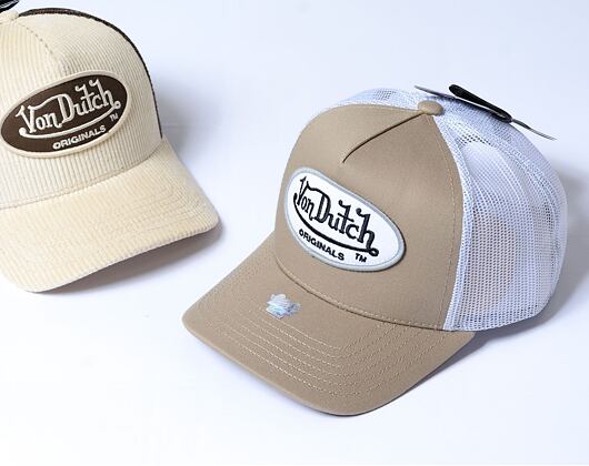 Kappe Von Dutch Boston Trucker Cotton Twill Mocha/White