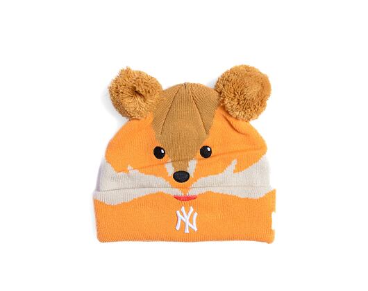 Kinder Mütze New Era - Medium Knit Animal Pom Beanie - NY Yankees - Rust