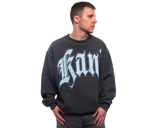 Pullover Karl Kani Kani Inside Out Crew dark grey/ light blue