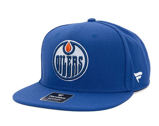 Kappe Fanatics - Edmonton Oilers - A/CAP Str Mid Crn Adj Sqv Sbk - Blue Cobalt