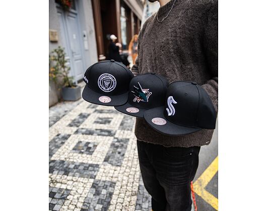 Kappe Mitchell & Ness - Conference Patch Snapback - San Jose Sharks - Black