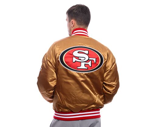 Jacke New Era - NFL Satin Bomber - San Francisco 49ers - BRZ / Scarlet