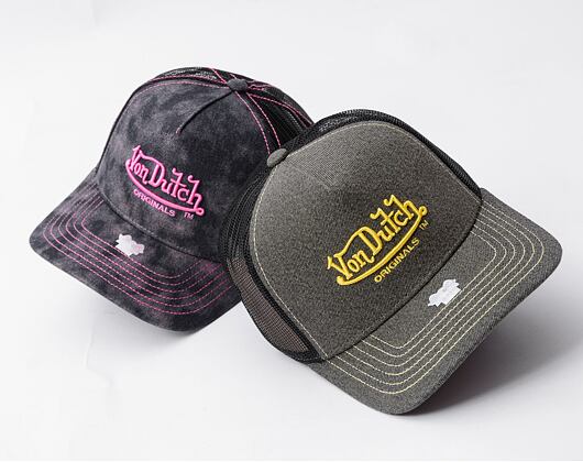 Kappe Von Dutch - Trucker Newark - Cot Twill - Black/ Yellow