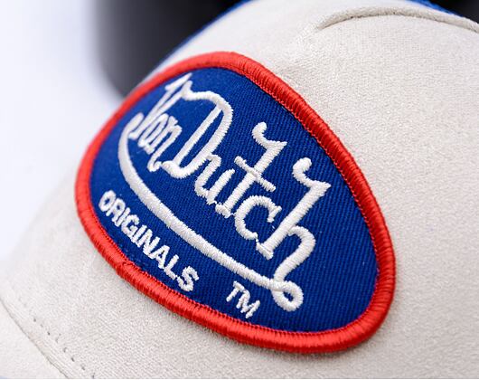 Kappe Von Dutch - Trucker Boston - Caps - Suede - Blue/ Cream