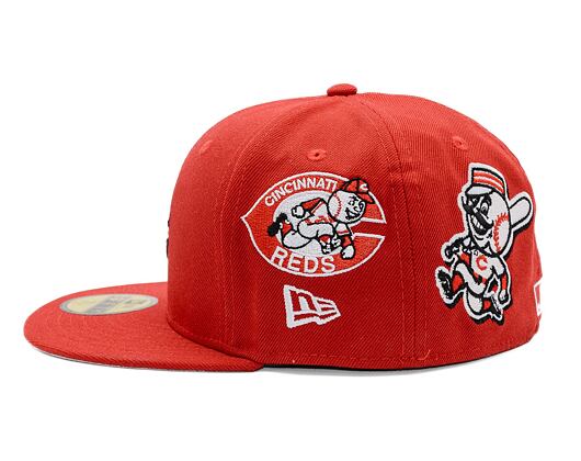 Kappe New Era - MLB Image Drop - All Over Print 59FIFTY - Cincinnati Reds - Scarlet