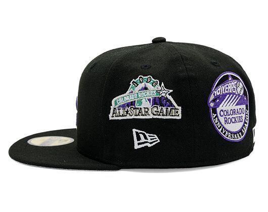 Kappe New Era - MLB Image Drop - All Over Print 59FIFTY - Colorado Rockies - Black