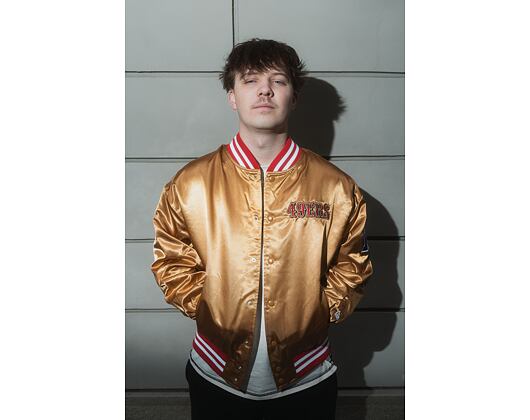 Jacke New Era - NFL Satin Bomber - San Francisco 49ers - BRZ / Scarlet